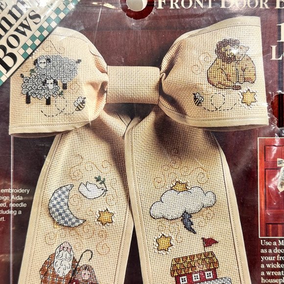Dimensions Debbie Mumm Front Door Bow Cross Stitch Kit - New (1986 - Picture 3 of 10